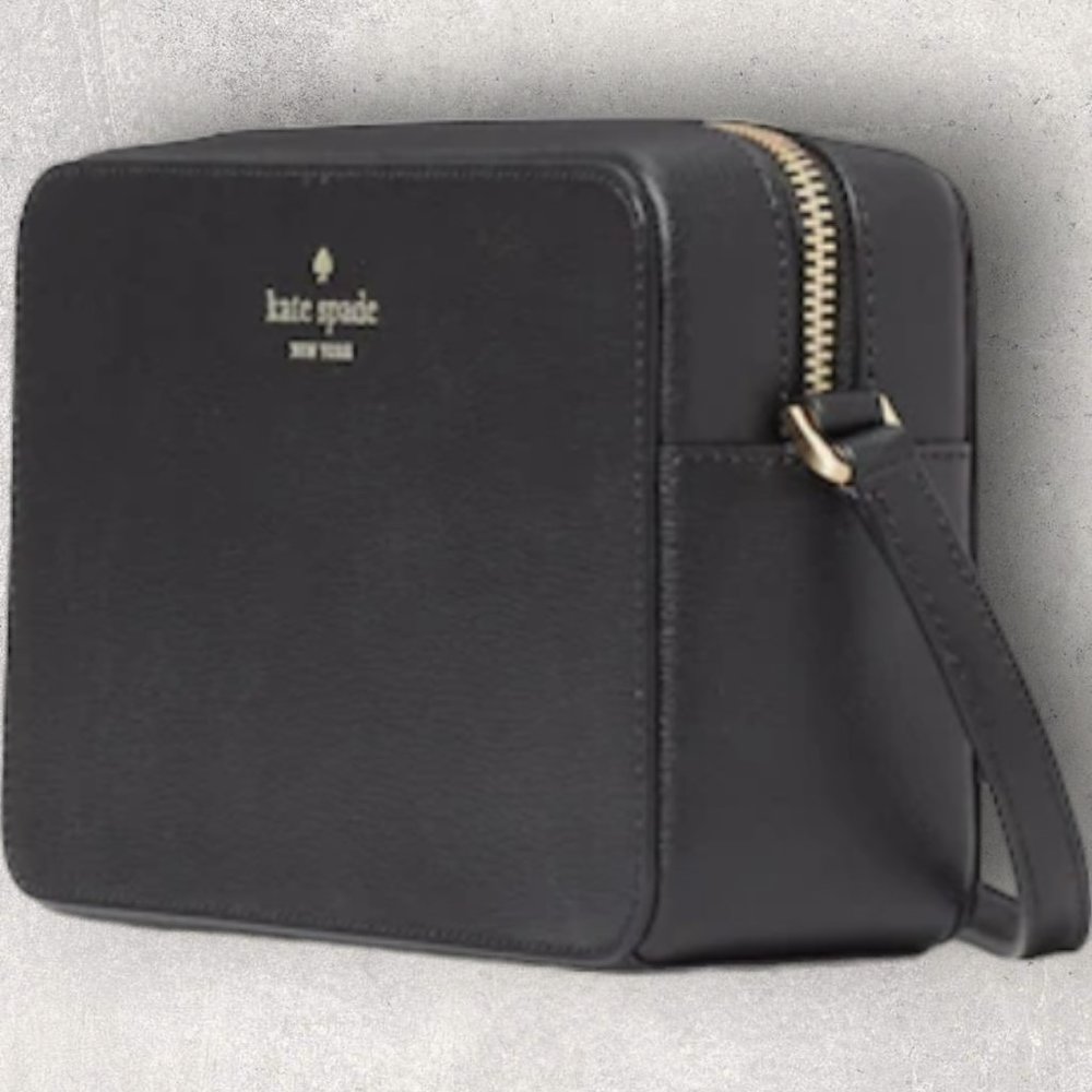 Kate Spade Sienna Refined Grain Leather Crossbody - Black - NWT - Picture 7 of 9